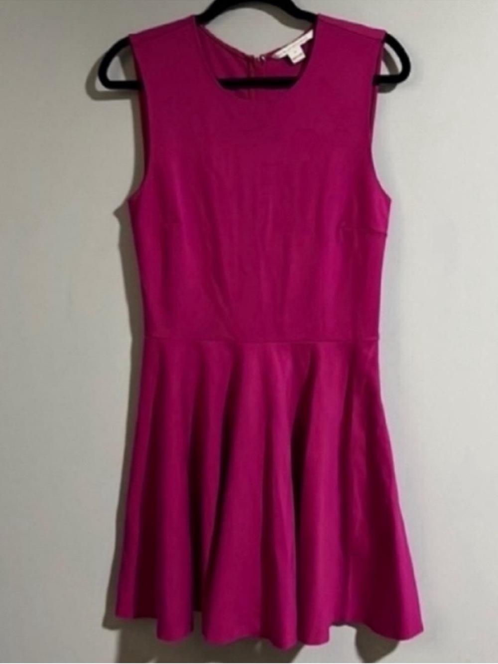 Diane Von Furstenberg Magenta Fit and Flare Jeannie Dress